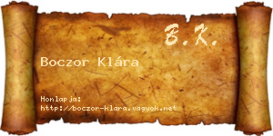 Boczor Klára névjegykártya